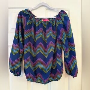 Women’s Chevron Patterned Top from Macbeth Collection by Margaret Joseph Sz S